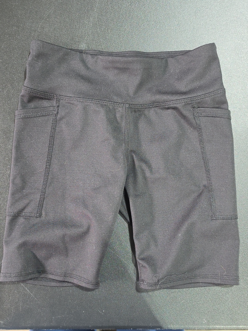 Athletic Works Black Girls' Active Pocket Bike Shorts
